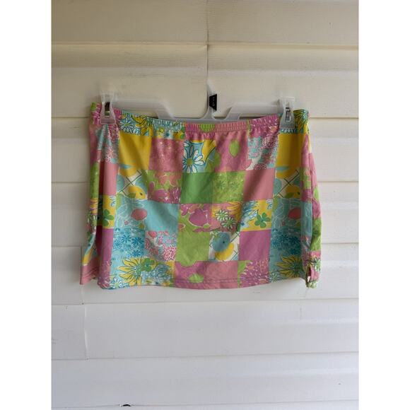 Lilly Pulitzer Other - Lily Pulitzer Swim Skirt Cover Up Patchwork Floral Women’s Size Large Summer
